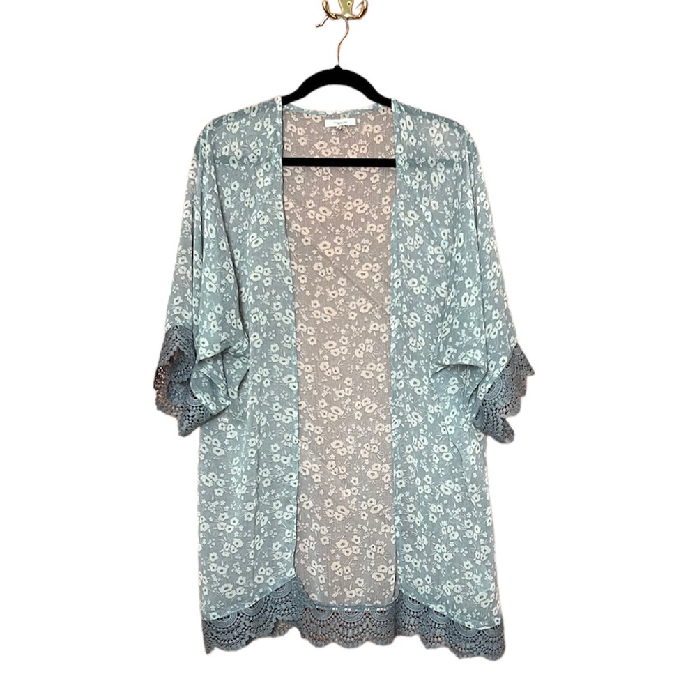 This is a really pretty sheer kimono that has never been worn.